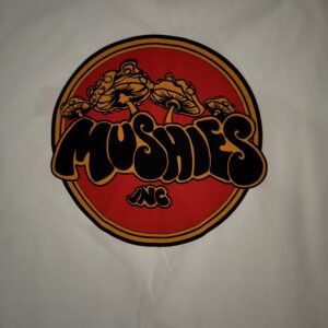 Mushies Inc. White T-shirt Red Logo