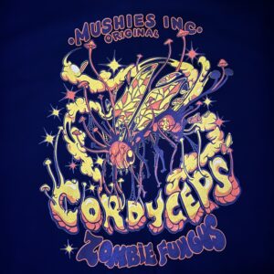 Mushies Inc. Cordyceps "Zombie Fungus" Black T-Shirt